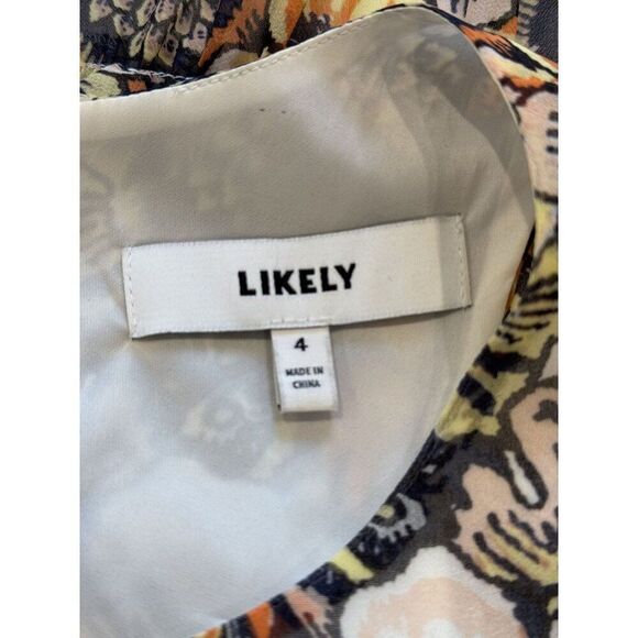 Likely Floral Ruffle Hem Top in Orange Size 4 - Picture 4 of 4